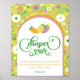 Poster Morango | Fralda Floral Sinal de Raffle