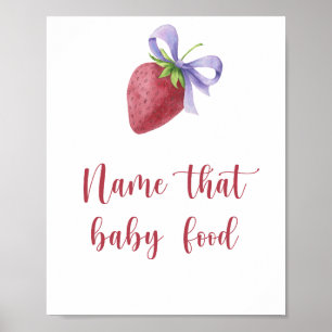 Poster Morango - nome aquele alimento para bebês