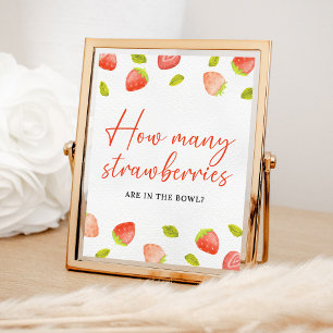 Poster Morango Quantos Morangos Berry Jogo Doce