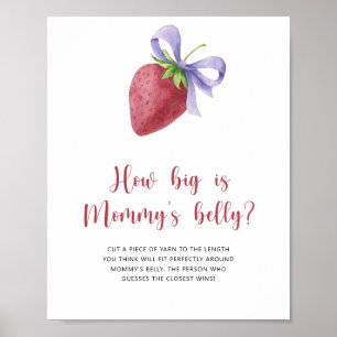 Poster Morango - quão grande é a barriga da mamãe jogo