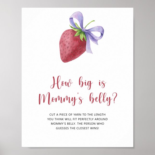 Poster Morango - quão grande é a barriga da mamãe jogo (Frente)