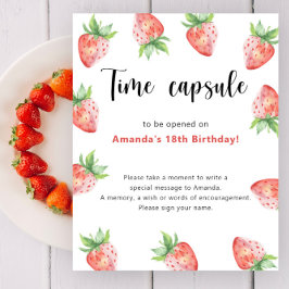 Poster Morangos primeiro aniversario da cápsula