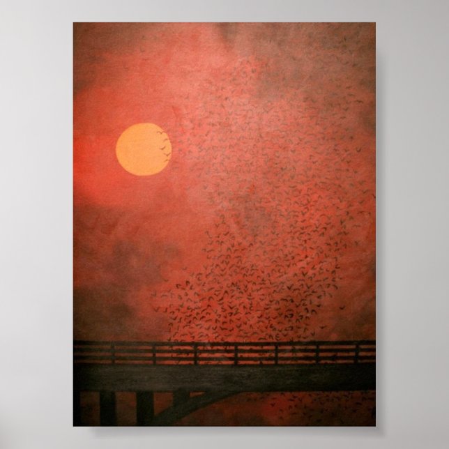 Póster Morcegos ao pôr do sol (Frente)