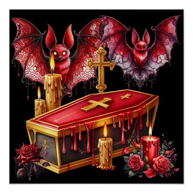 Póster Morcegos Vampiros (Frente)
