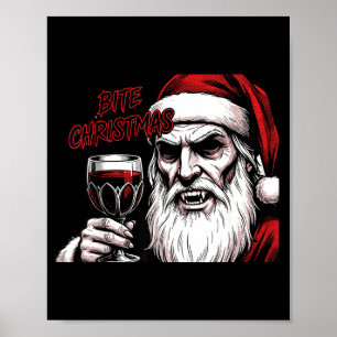 Poster Morde Natal Vamre Papai Noel Vintage Estilo Quadri