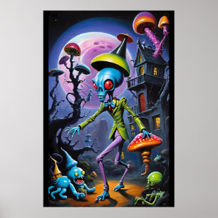 Poster Mordedor de Tornozelo em Fantasia Pop de Shroom To