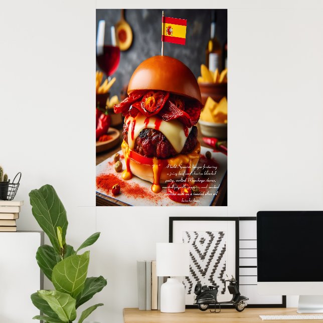 Poster Mordidas de Barcelona: Campeão Chorizo 24x36 (Escritório em casa)