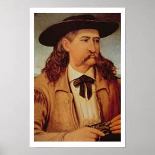 Póster Mordomo "Bill selvagem" Hickok de James (1837-76)