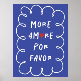 Poster More amore por favor | Inspirational & decorative 