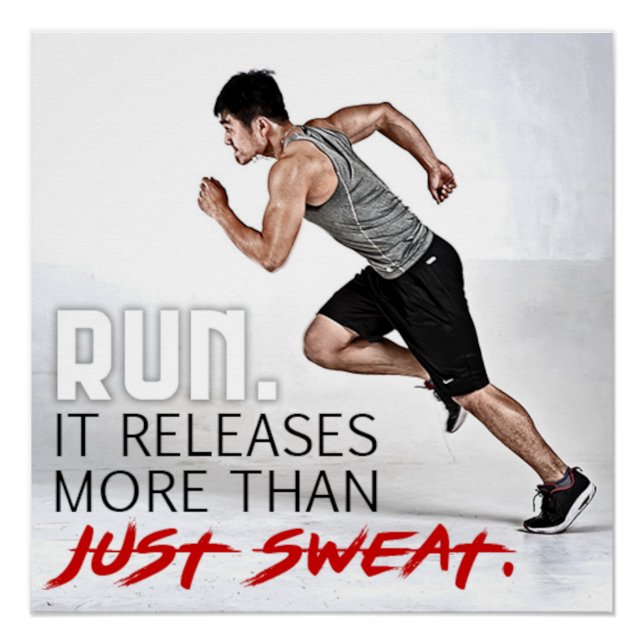 Póster More Than Just Sweat Motivational Poster (Frente)