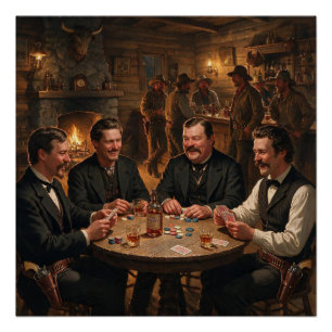 Póster Morgan Wyatt Virgil Earp Doc Holiday Jogando Poker