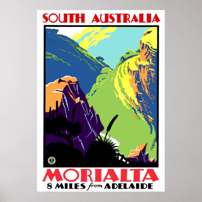 Poster Morialta, a 8 milhas de Adelaide, Austrália do Sul (Frente)