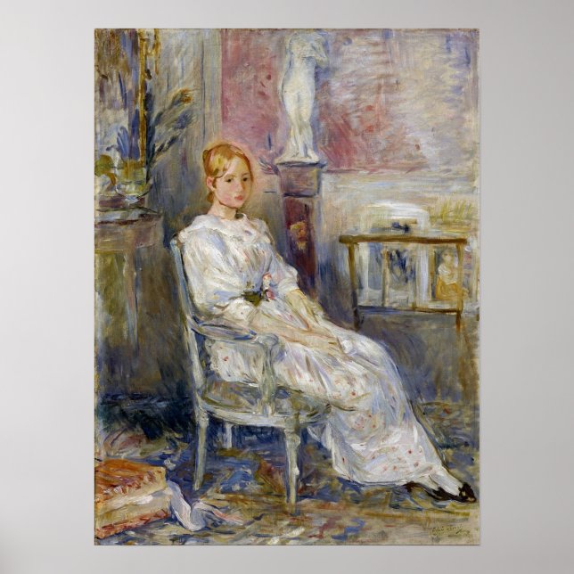 Poster Morisot - Alice Gamby Na Sala de Estar 1890 (Frente)