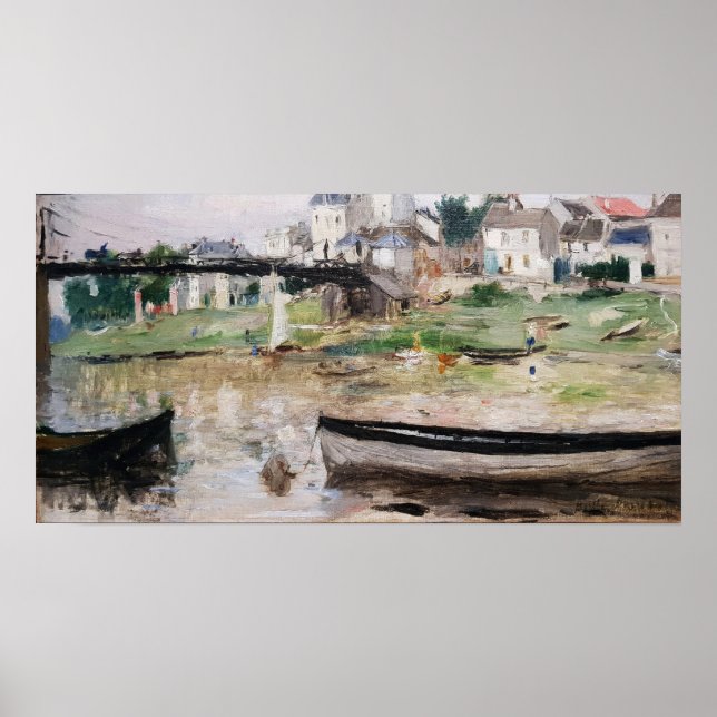Poster Morisot - Barcos no Sena 1880 (Frente)