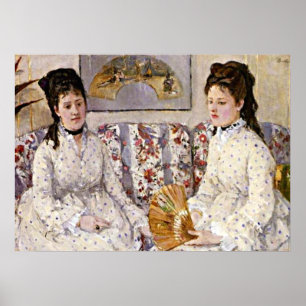Póster Morisot: Duas irmãs em um sofá