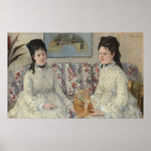 Poster Morisot - Duas Irmãs Num Sofá De 1869