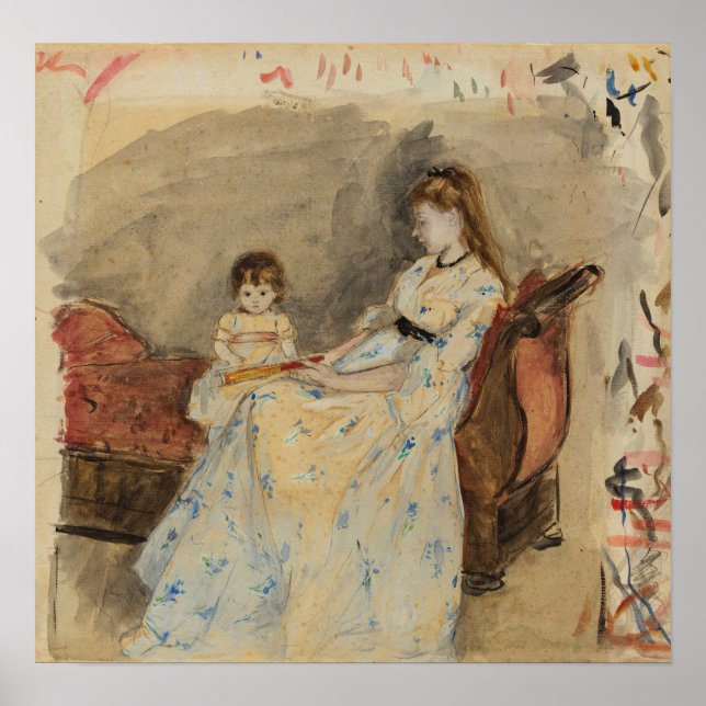 Poster Morisot - Filha da Madame Pontillon Em Uma Sofá (Frente)