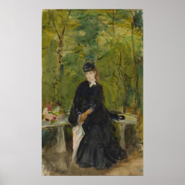 Poster Morisot - Jovem Sentada Em Um Banco 1864