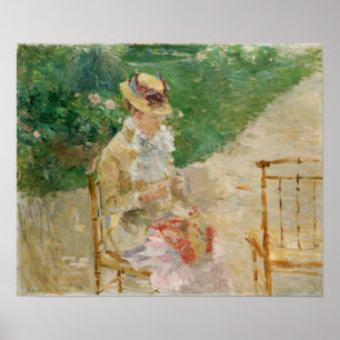 Poster Morisot - Jovem Vedando No Jardim 1883