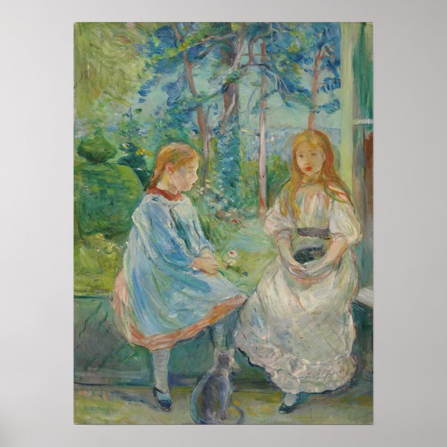 Poster Morisot - Jovens Em Frente À Janela 1892 (Frente)