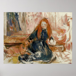 Poster Morisot - Rapariga Brincando Com Cachorro 1892