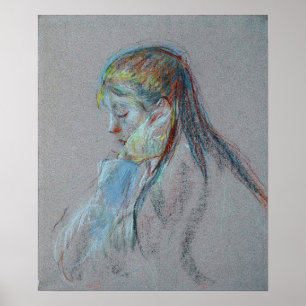 Poster Morisot - Rapariga Com Cabelo Longo 1890
