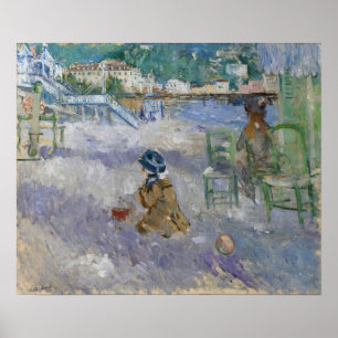 Poster Morisot - The Beach At Nice 1882