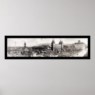 Póster Mormon Temple Grounds Photo 1912