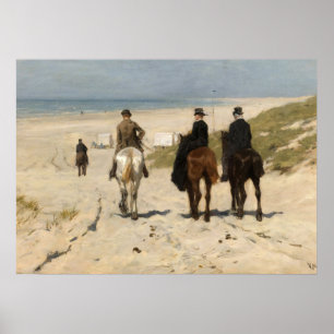 Poster Morning Ride ao longo da praia, 1876 por Anton Mau