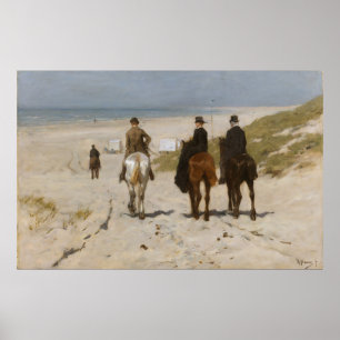 Poster Morning Ride on the Beach - Anton Mauve