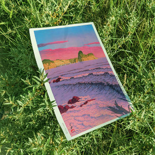 Poster Morning-Sea-at-Shiribeshi-by-Kawase-Hasui