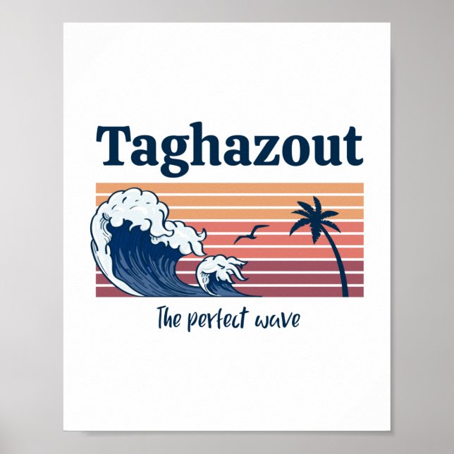 Poster Morocco de praia de Taghazout (Frente)