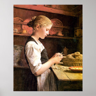 Póster Morre kleine Kartoffelschälerin