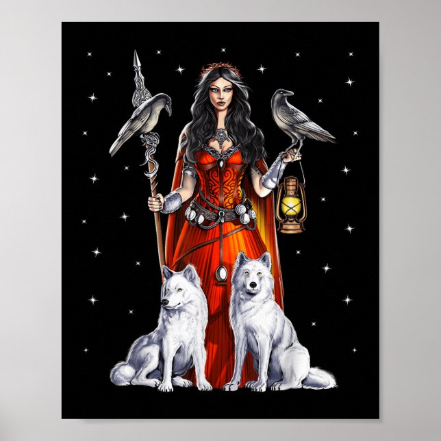 Poster Morrigan Deusa Celta Mitologia Pagan Deidade De W (Frente)
