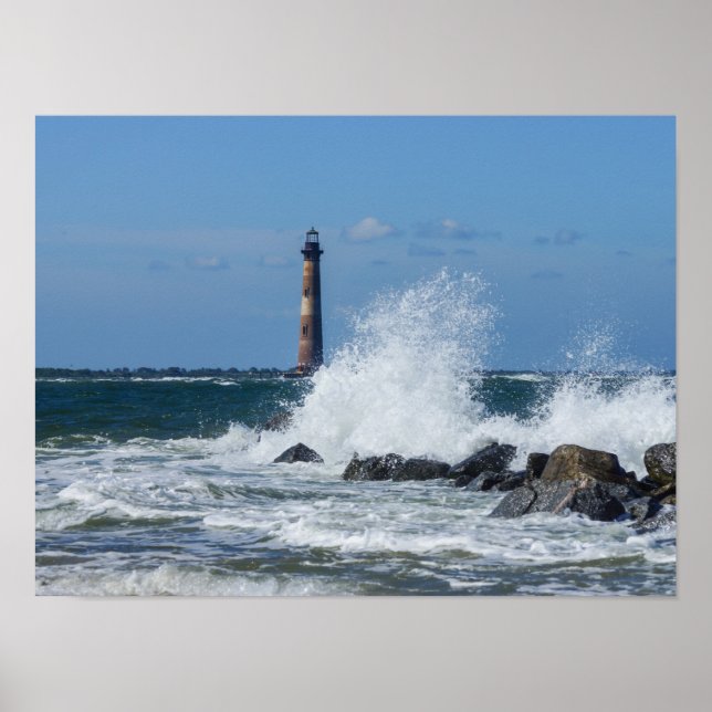 Póster Morris Island Lighthouse Splash (Frente)