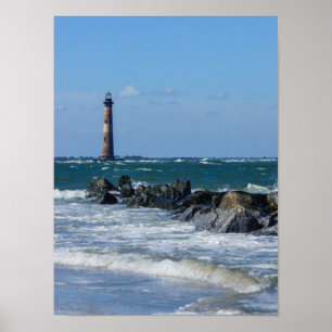 Póster Morris Lighthouse Folly Beach
