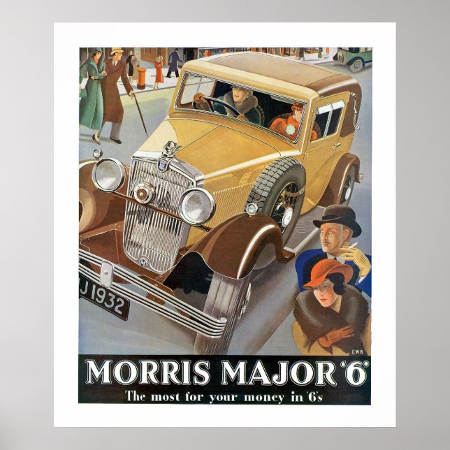 Poster Morris Major '6' Ad Automóvel (Frente)