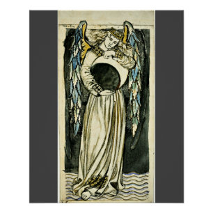 Póster Morris - Night Angel segurando uma lua de desmame