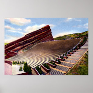 Poster Morrison Colorado Red Rocks Amphitheater