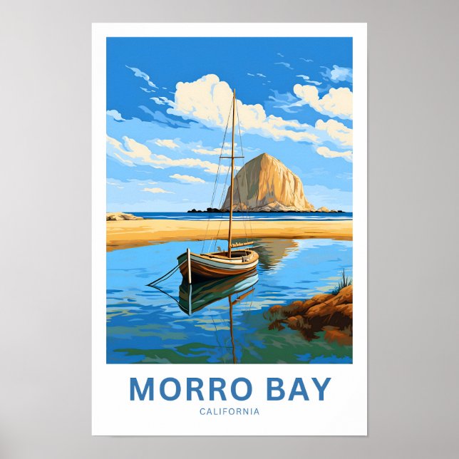 Poster Morro Bay California Travel Print (Frente)