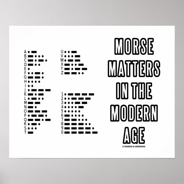 Póster Morse Na Idade Moderna (Código Morse) (Frente)