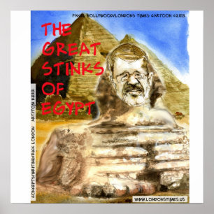Póster Morsi Grande Fedia Do Egito Cartaz Divertido