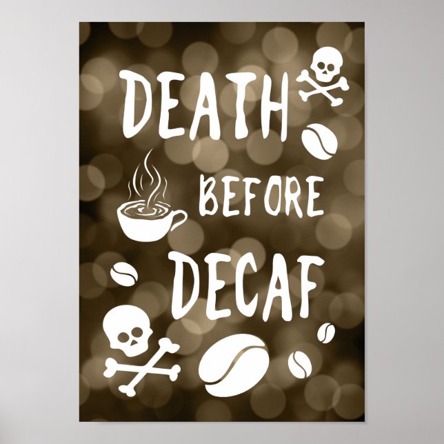 Poster morte antes de decaf bokeh (Frente)
