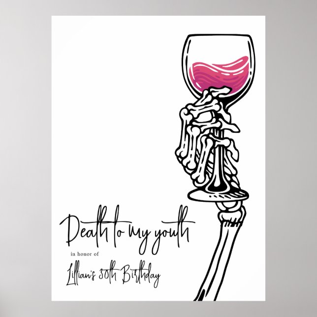 Poster Morte ao Convite de Aniversário para Minha Juventu (Frente)