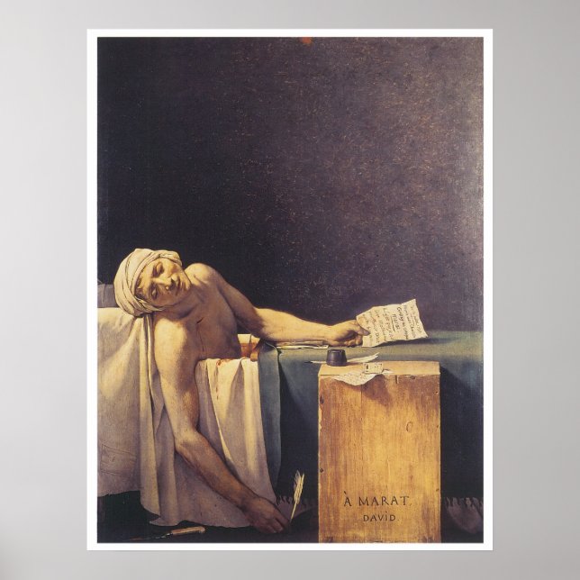 Póster Morte de Marat, 1793 (Frente)