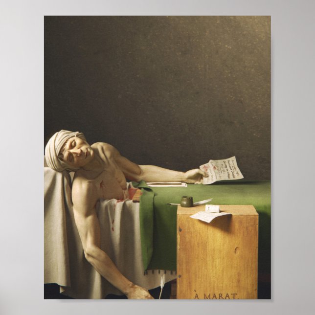 Poster Morte De Marat Por Jacques Louis David (Frente)