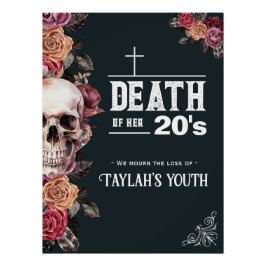 Póster Morte de seus 20 anos, RIP Aniversário Poster bril