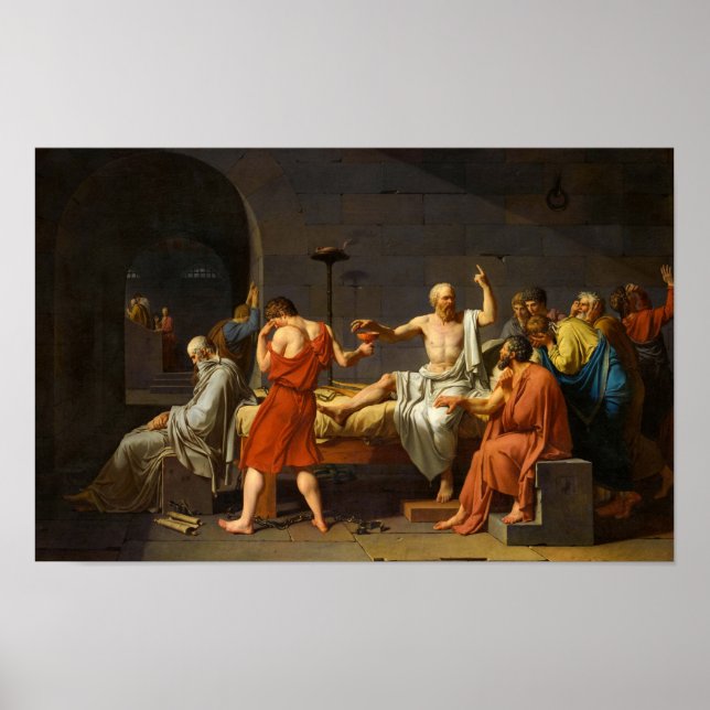 Poster Morte de Sócrates, La Mort de Socrate, 1787 (Frente)