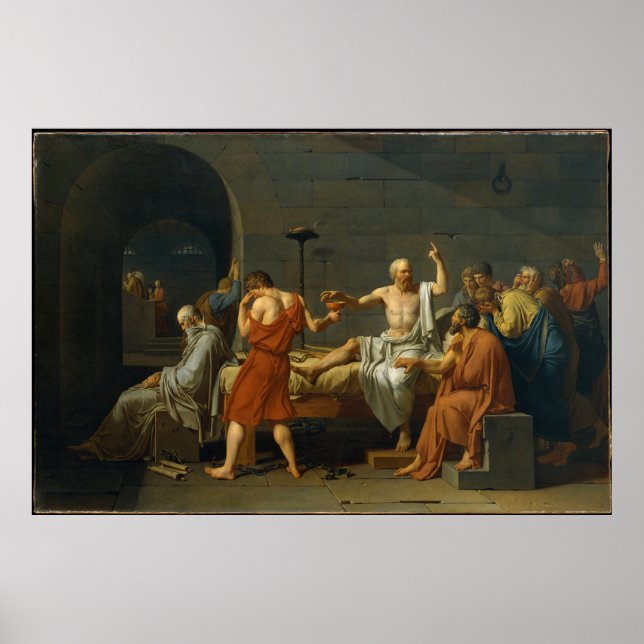 Póster Morte de Sócrates por Jacques-Louis David 1787 (Frente)