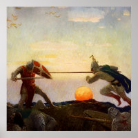 "Morte do Rei Arthur e Sir Mordred" pelo NC Wyeth